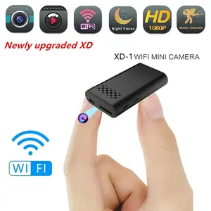 Portable Mini WiFi Camera with IR Night Vision, Easy Install, USB Powered, Indoor Outdoor Use, No Memory Card, Home Office HD Video Surveillance, Motion Detection Camera