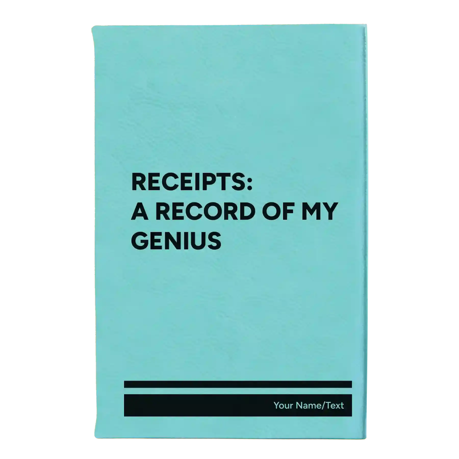 Personalized My Genius Leatherette Sketch Book (small) | Teal