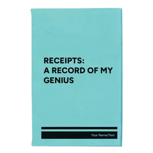 Personalized My Genius Leatherette Journal (small) | Teal