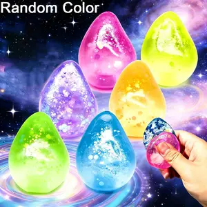 1/3pcs - Colorful Crystal Simulation Water Drop Pinch Toy | Q-Bounce Squeeze Toy, Slow Rebound Material, Suitable for Office Desk Decoration Classroom Prizes, Perfect Gift for Christmas, Valentine's Day, Children's Day and Other Festivals - Color Random