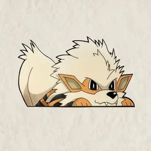Arcanine Sticker Laptop | Vinyl waterproof sticker | Gift for Game lovers