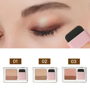 3Piece Two Tone Glossy Eyeshadow Palette Matte Effect Vegan Makeup Glitter Powder Compact Travel Essential Eompact Convenient Luxury Satin Cosmetic