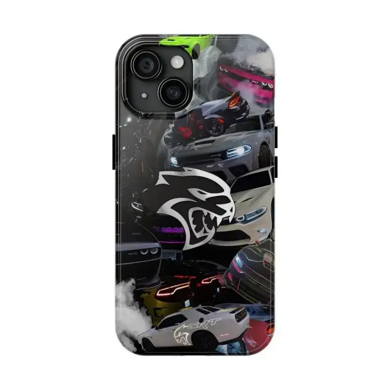 Hellcat Redeye SRT Tough Phone Case, Shockproof Drop Protection for iPhone 11 12 13 14 15 16 17 Pro Max Plus