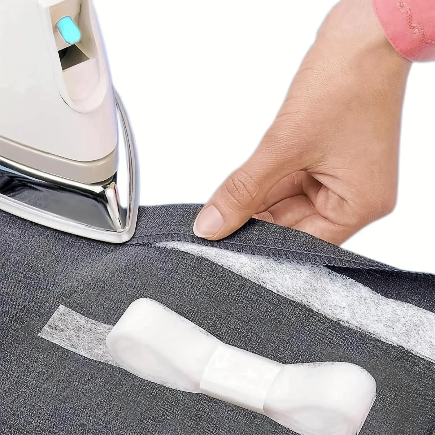 70 Yards Iron-on Fusible Hem Tape, 2 Rolls No Sew Durable Double Sided Sticky Adhesive Fabric Tape for Hemming Clothes, Pants, Curtains, DIY Crafts