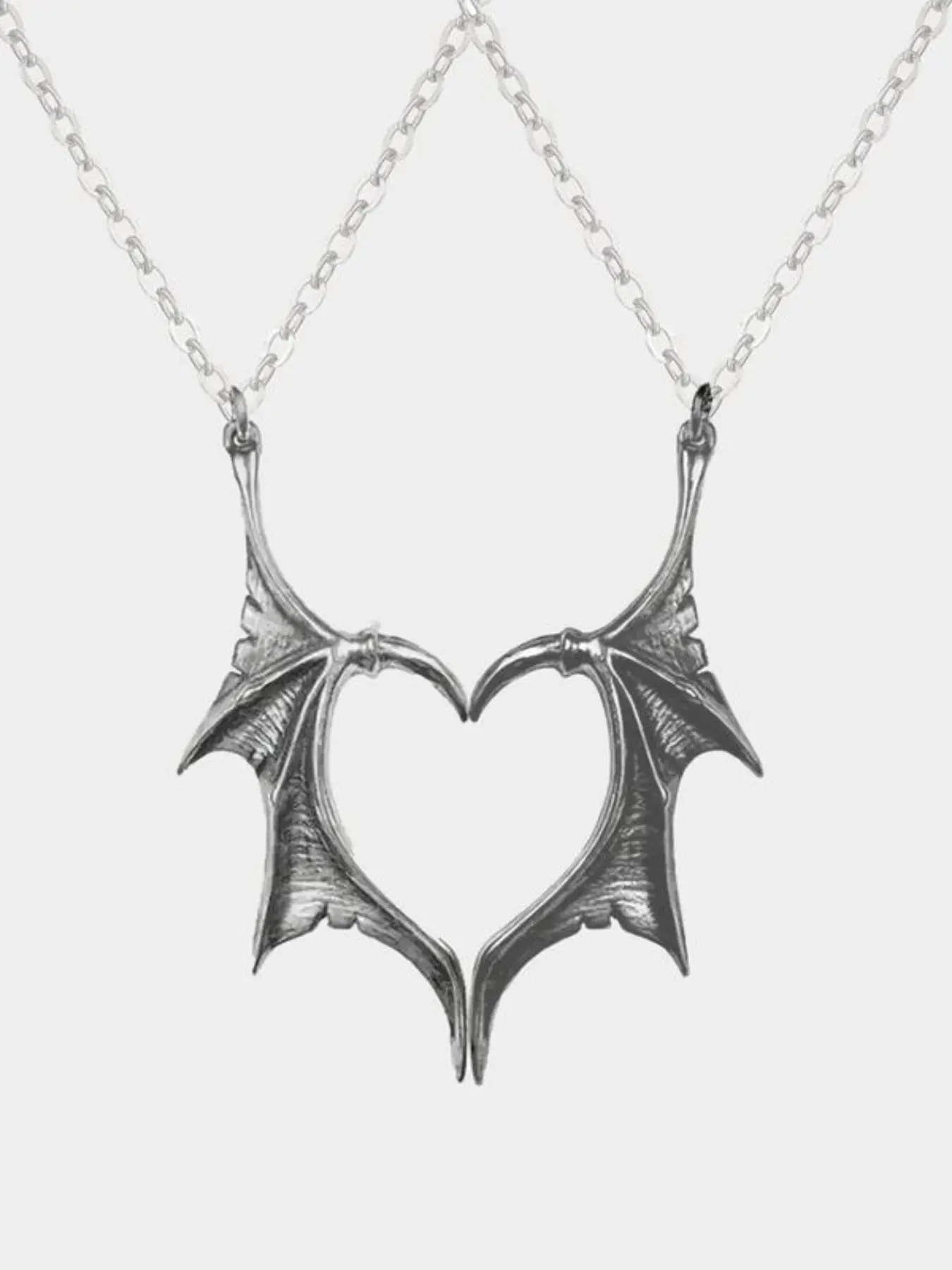 Halloween Punk Wing Couple Necklace Set, Promise Ring Jewelry, Perfect Gift for Boyfriend/girlfriend, Valentine's Day, Christmas, Anniversary