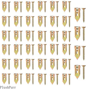 80 PCS Drywall Self Drilling Anchors with Screws Kit,40 PCS Sheetrock Anchors (0.47X1.18inch) and 40 PCS Screws, Eliminating The Need for Drilling or Punching Holes in The Wall.