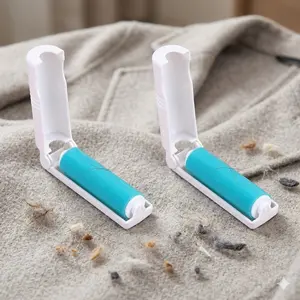 1Set Sticky Lint Roller for Clothes Pet Hair Remover Portable Reusable Strong Adhesion Fabric Sofa Bed Sheet Cleaner Efficient Dust Ball Remover Surface Cleaning Tool