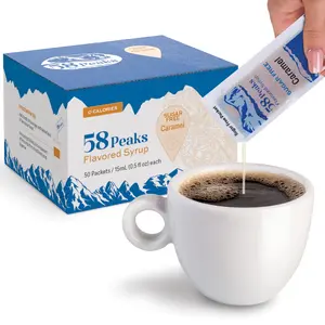Sugar Free Caramel Flavored Syrup - 50 Pack