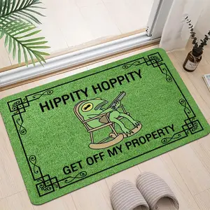 Cartoon Frog Pattern Door Mat, 1 Count Non-slip Floor Mat, Decorative Carpet for Home Living Room Bedroom Kitchen, Home Decor, Room Decor, Cartoon Pattern Rug, Non Slip Rugs