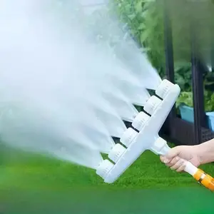 Adjustable 6-Direction Garden Sprinkler Head, High Flow Plastic Nozzle for Lawn, Yard, Vegetables, Durable Irrigation Equipment