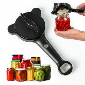 4-in-1 Jar Opener Ergonomic Jar Opener Fits 1-3.5 Inch Bottle Caps Ideal for Seniors and Those with Limited Strength Works, Beer, Sauces, And Canned Goods
