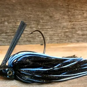 Black/Baby blue Swim Jig 1/2 ounce