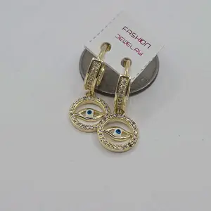 HOOPS gold-plated beautiful eye with tones style gold-plated--=%2=- dangle=%2=----=%2=- earring=%2=-- dangle earring