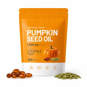 Pumpkin Seed Oil with Saw Palmetto Capsules, 300 Softgels | Cold-Pressed Pure Virgin Oil, 1000mg Per Serving | Supports Prostate, Urinary, Bladder & Hair Health | Non-GMO Daily Supplement