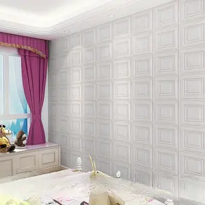 10pcs Foam 3D Brick Wallpaper Sticker - 13.78" x 13.78" Self-Adhesive Waterproof Moisture-Proof Wall Decor for Bedroom Renovation - Irregular Foam Brick Pattern, Hanging Decorative Tiles, Transverse Orientation