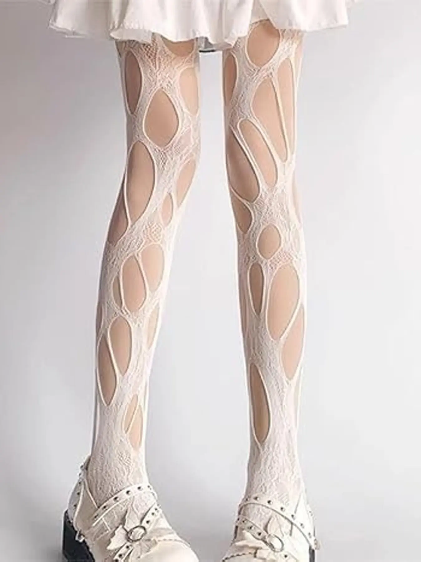 white fishnet - TikTok Shop
