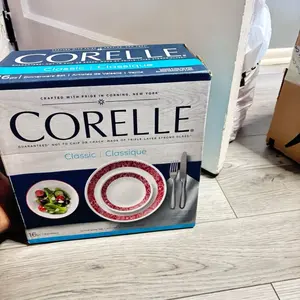 Corelle Classic 16-Piece Dinnerware Set - Bowls and Plates Collection from Corning New York