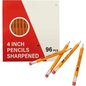 96 count Half Pncil with rar Top, Golf Pncil, Claroom, Pw - # 2 HB Pr-harpnd Hxagon,  to chool, 96 Count Bulk Pack