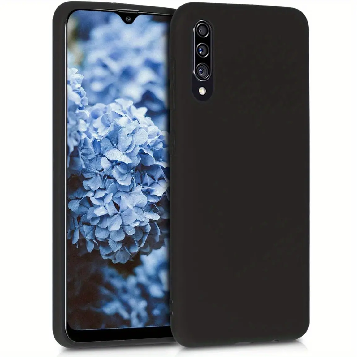 Mobile Phone Case Accessories For Samsung Galaxy A30s / Galaxy A50 / Galaxy A50s, Slim Shockproof Flexible Black Matt Soft Silicone Protective Phone Case Protector Cover