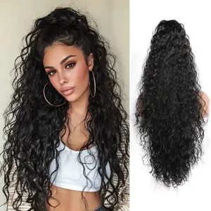 XIXISNOW Claw Clip Ponytail Extension 30'' Long Synthetic Curly Hair for women High Temperature Fiber Clip Ins Half Up Half Down Style Clip Ins Mother's Day Gift