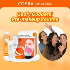 [COSRX Official] Goofy Goobers' Pre-makeup Routine | Mega Live Exclusive | PDRN Toner + PDRN Eye Patch + PDRN Hydrogel Mask + Peptide Eye Patch + Ceramide Mist + Vitamin E OTC Sunscreen