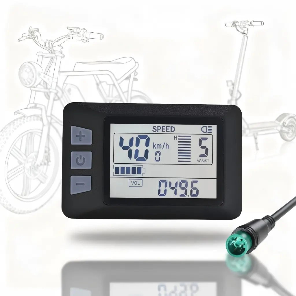 P3h 5pin Waterproof Wired LCD Display, Uart 2 Protocol Compatible, Suitable for Electric Bicycles and Scooters, Durable Design, Bike Accessories, Bike Parts, Ebike Accessories