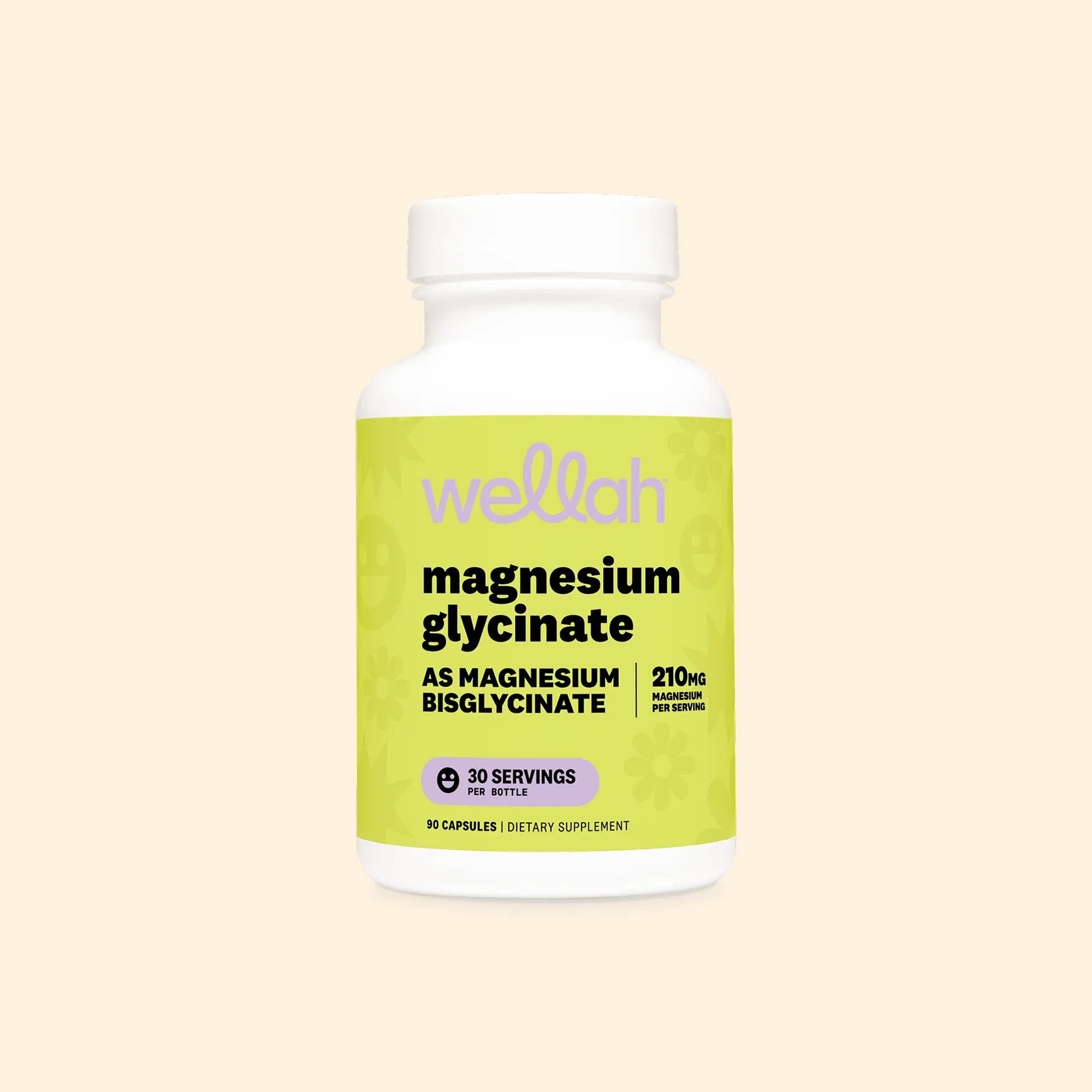 Wellah Magnesium Glycinate Capsules | 210mg Of Magnesium Glycinate | 30 Servings