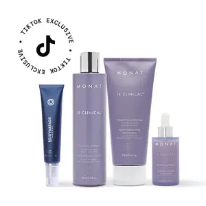 MONAT IR Clinical System + Rejuvabeads. Thickening Shampoo, Conditioner & Scalp Serum for Fuller, Thicker Hair in 60 Days with Magic Instant Split End Mender Serum.