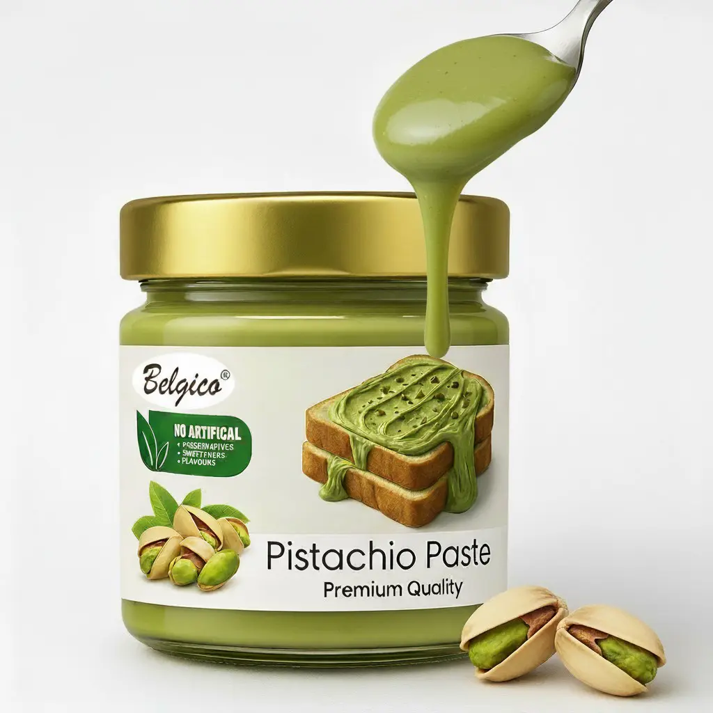 Belgico Pistachio Cream – Dubai Chocolate & Kataifi Spread | Belgian Pistachio Paste 7oz