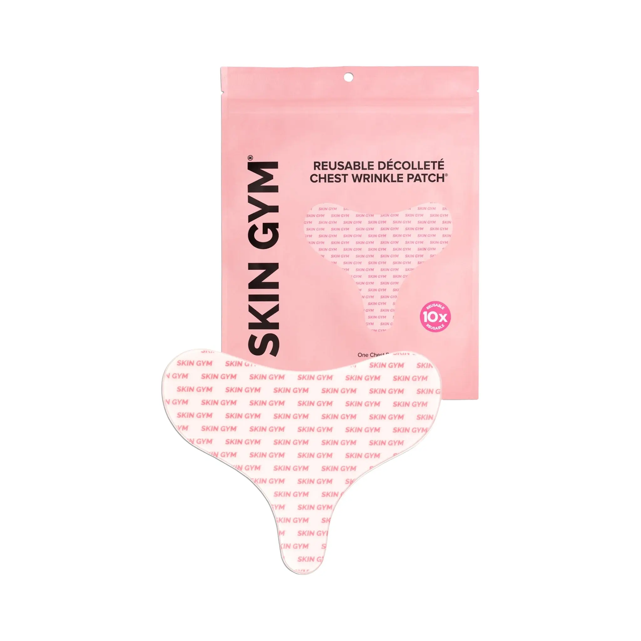 Skin Gym Reusable Décolleté Chest Wrinkle Patches - Anti-Aging Selfcare Solution, 10x Reusable, Comfy Fit, Reduces Wrinkles for Smoother Complexion