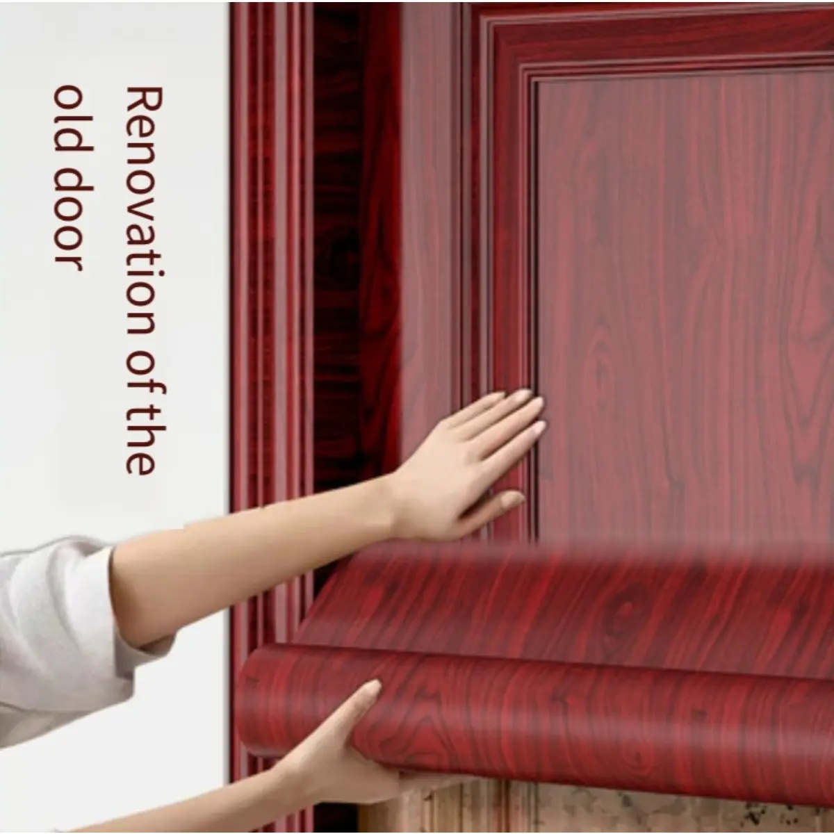 Faux Wood Grain Contact Paper - Renter-Friendly Adhesive Backing Wallpaper, Self-Adhesive Peel-and-Stick Waterproof Oil-Proof Vinyl Wrap, Customizable Quick Home Refresh for Kitchen Countertops, Desks