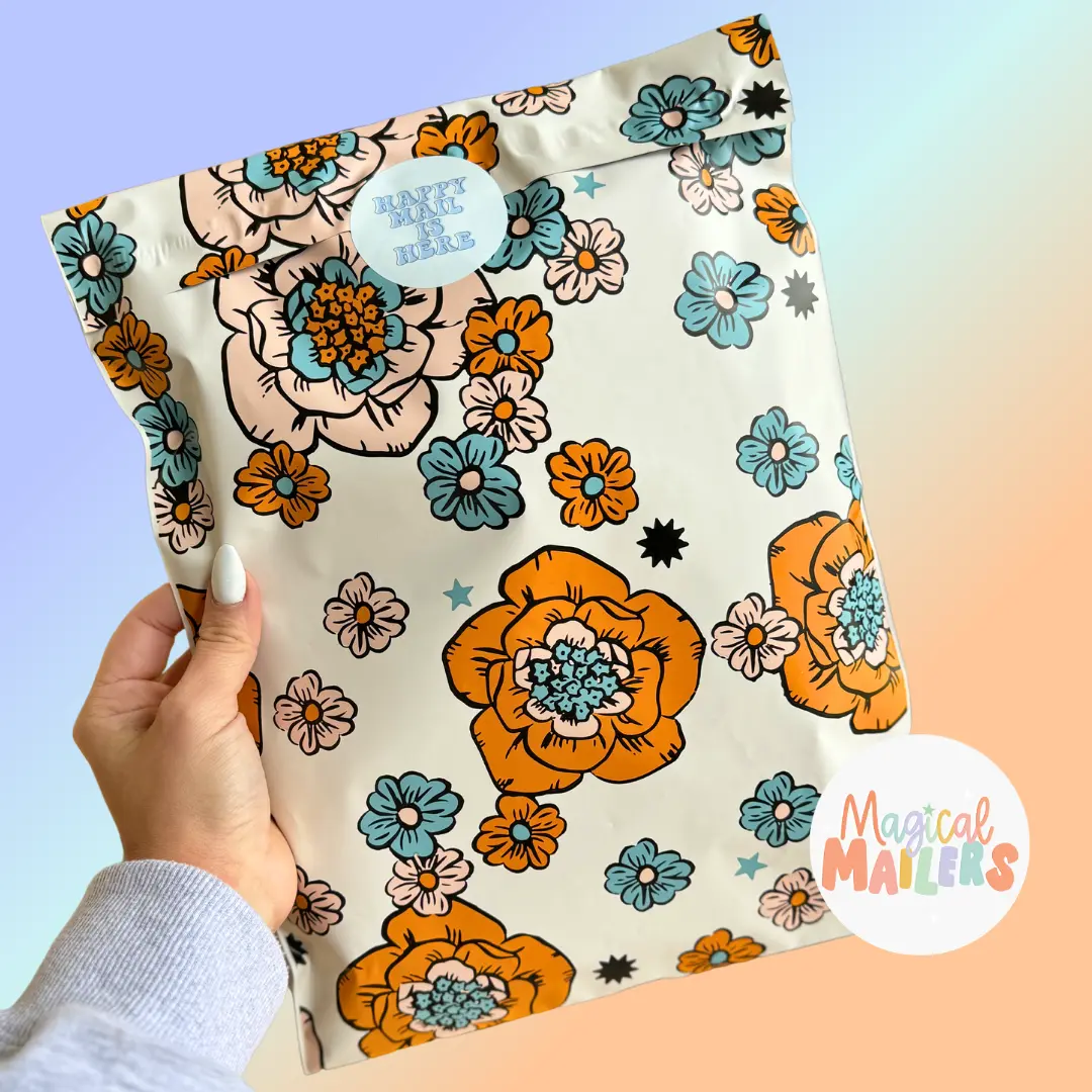 Retro Spring Floral Poly Mailer Retro Spring Floral Poly Mailer