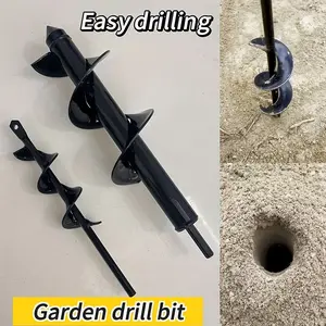 Two-piece heavy-duty auger bit set: 8cm(3.15 inches) and 4cm(1.57 inches) x 30/22cm | Garden auger for planting, digging, fence post and soil mixing | 3/8 inch hexagonal drive, rust-proof steel, used all the year round.