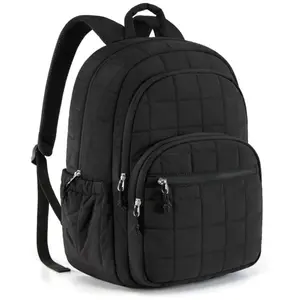 College Laptop Backpack, Travel Laptop Backpack for Women, Quilted Casual Daypack, Water-Resistant Bookbag for 15.6 Inch Laptop dealsforyoudays