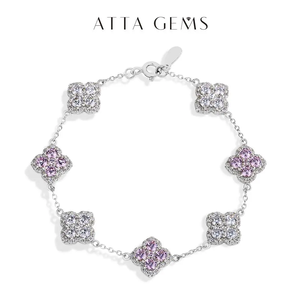Elegant Jewelry Bracelet - Synthetic Moissanite with Blue Zircon, Pink Zircon Artificial Gemstone - Accessories for Women - Women's Gifts for Girlfriend, Mother's Day - Model B021 summerwins,summerwins