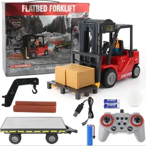 Remote Control Forklift Toy – 1/24 Scale RC Construction Vehicle with Dump Truck, Includes Lights and Sounds, Ideal for Kids, Boys, Girls, and Adults
