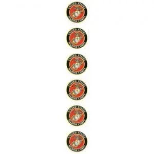 U.S. Marines Decal - 6 round 1.7" stickers - EGA