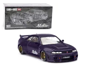 Kaido House x Mini GT 1:64 Nissan Skyline GT-R (R33) Active Carbon R V2 Purple Carbon