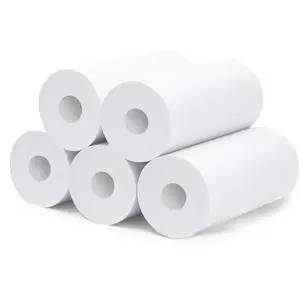 5 Rolls Self-Adhesive Thermal Printer Paper, Glossy Printable Sticker Paper, Sticky Notes, Stationery Office Supplies, Mini Portable Sticker Printer, Halloween Decor, Christmas DIY, Back to School