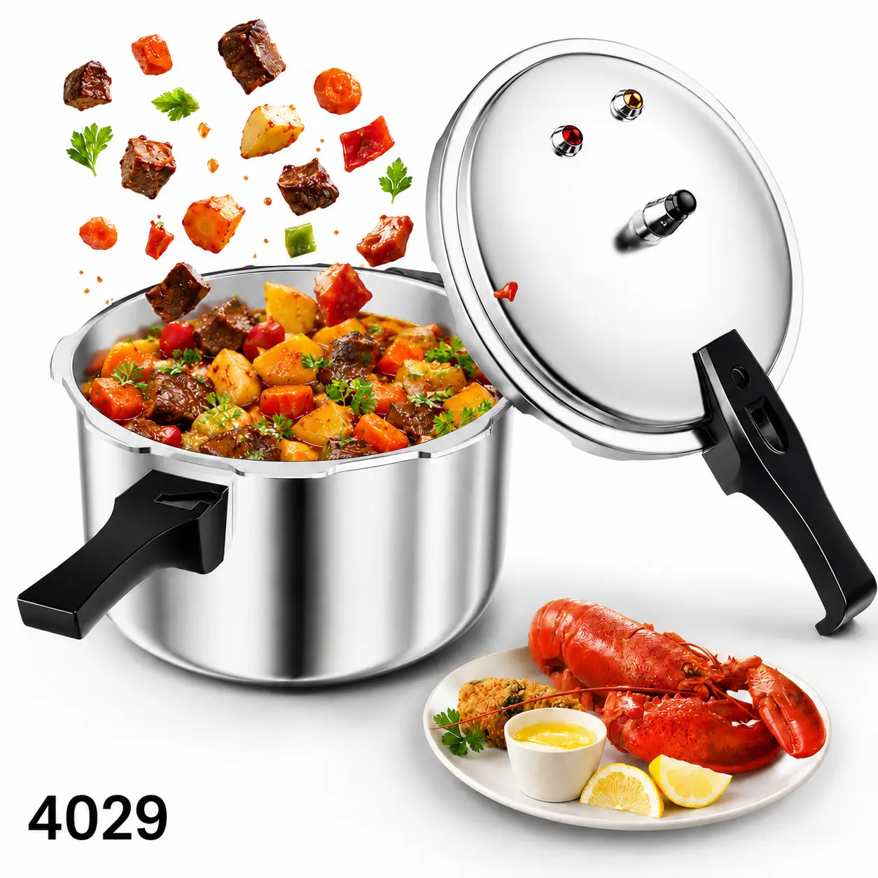 WantJoin 10Qt Aluminum Pressure Cooker w/Release Valve & Multiple Protective Devices,Pressure Canner Compatible with Gas & Induction Cooker,Canner Rack Included