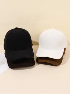 Corduroy Baseball Cap, Soft & Sturdy Material, Ideal for Daily Wear & Outdoor Activities, Trendy Design for Men Women