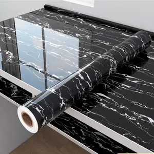 Marble Effect Furniture Stickers, Marble Pattern Sticker, Self-Adhesive Vinyl Peel and Stick Wallpaper for Kitchen Countertops, Tables, Doors, Easy DIY Decoration