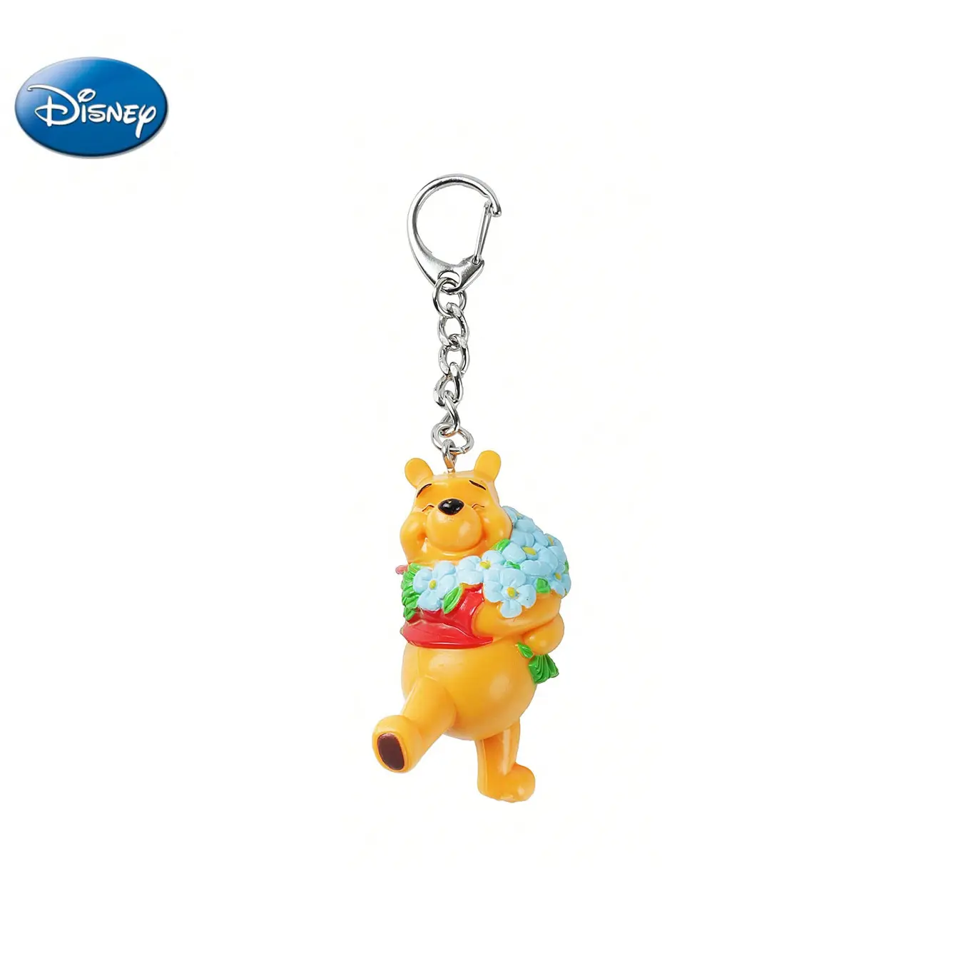 Disney Officially Licensed Winnie the Pooh PVC Figurine Bag Clip Charms 3D Anime Collector Keyring Backpack Kaychain Decor Gift 1Pc