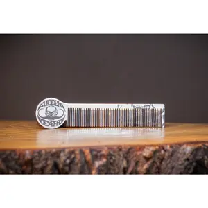 Handcrafted Steel Death Grip Mustache Comb For Handlebar Moustaches