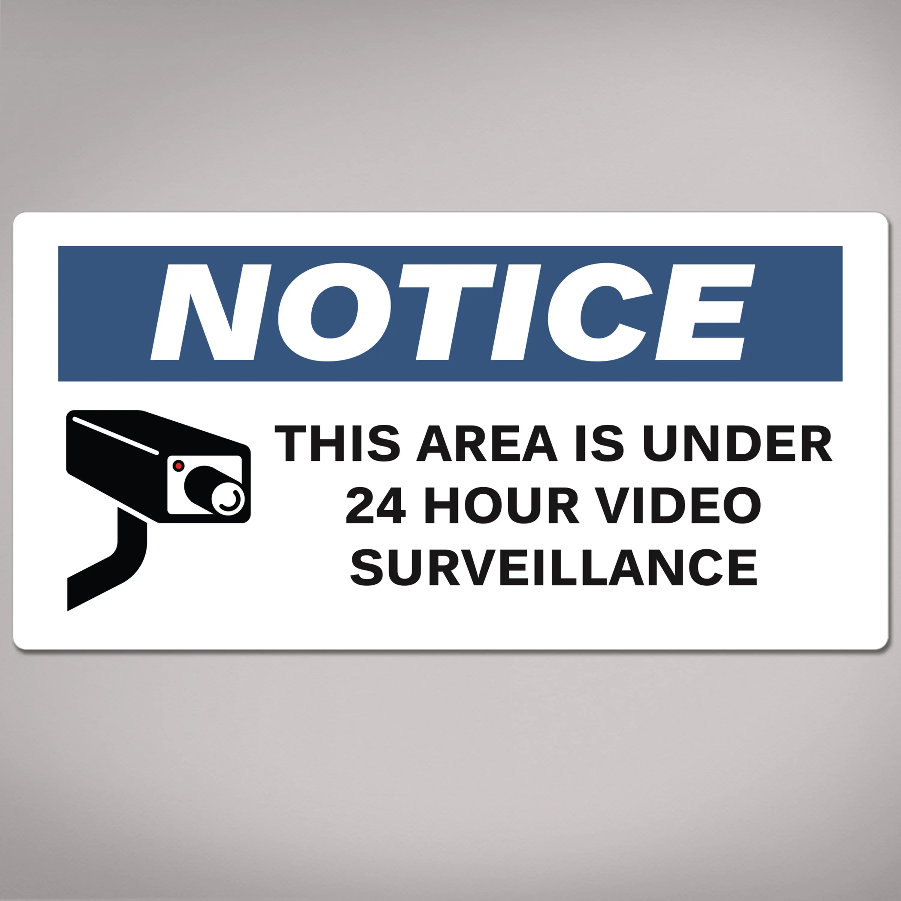 Avery Security Notice Stickers - 24 Hour Video Surveillance Deter Sign Labels, Waterproof, UV Resistant, Preprinted, 2"x4", 20 Count
