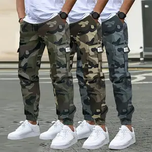 3-Pack American Style Camo Work Trousers - Multi-Pocket, Stretch Waist, Heavy Duty Tapered Pants for Daily & Work Casual Comfy Elastic Man pantalones para hombre pants for men cargo pants for men Camouflage pantalones para hombre cargo pants for men