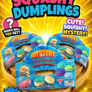 Squishy Dumplings Surprise Assortment Box, Unisex Portable Tactile Stress Toy for Stress Relief Fidgeting, Anxiety Relief Product