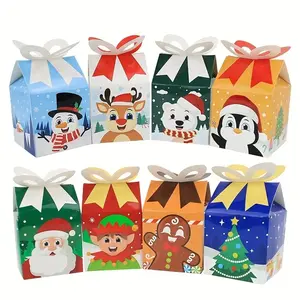 24 Pack Assorted 3D Christmas Gift Boxes, Holiday Goodie Paper Boxes for Xmas Treats, Candy, Cupcakes, Perfect for Birthday Gifts, Party Favors, Gift Package, Gift Box Set
