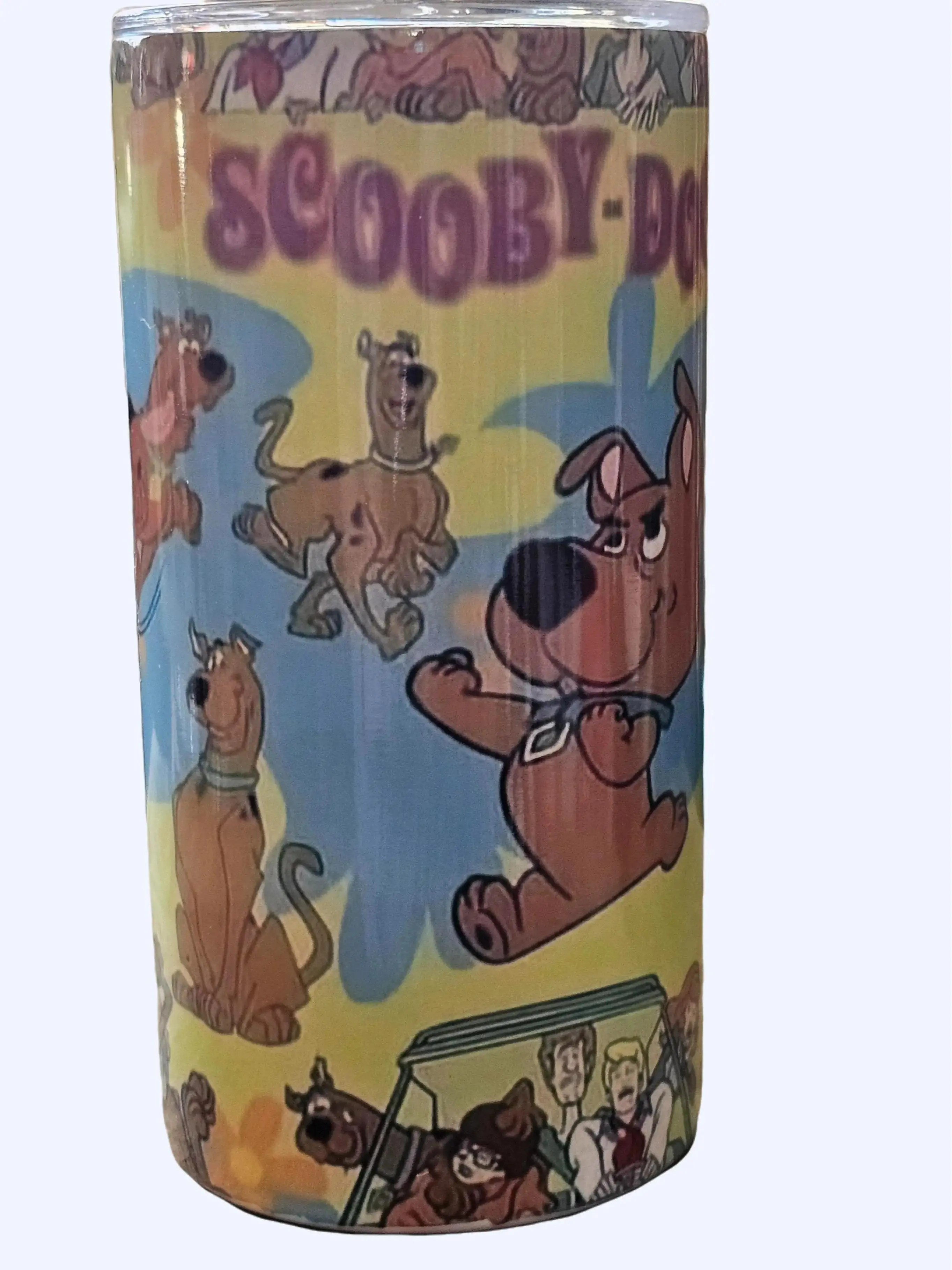 Scooby Doo Bright Kids' 15oz Stainless Steel Insulated Water Bottle Tumbler - Portable, Reusable, Washable, with Lid & Straw, Keeps Drinks Hot/Cold Longer, High Quality, Hand Wash Only, Do Not Put in Dishwasher