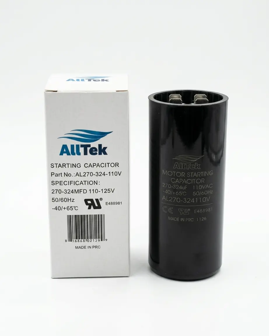 Alltek 270-324 MFD 110-125V Motor Start Capacitor UL Certified